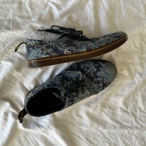 Dr. Martens denim floral lace ups